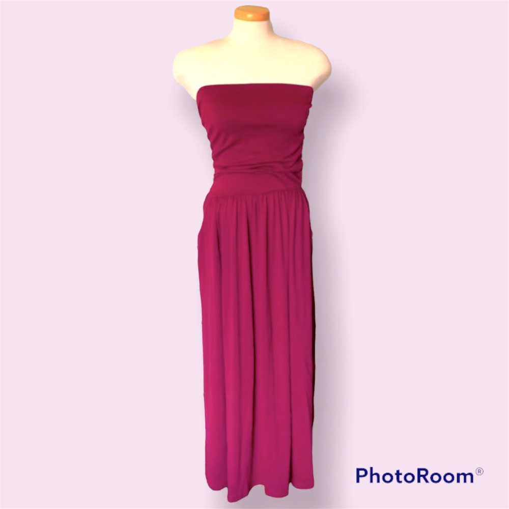 Strapless maxi dress